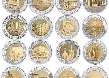 Komplet 22 monet 5 zł z lat 2014 - 2025 w kapslach + 21 folderów