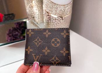 Portfel LV Louis Vuitton brązowy nowy logowany lux