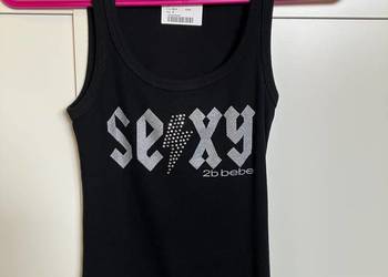 Nowy top bluzka sexy Bebe czarny USA bawełna