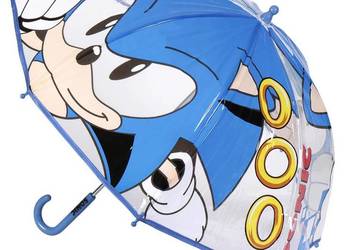 Jeż Sonic Głęboki Parasol Parasolka dla Dzieci