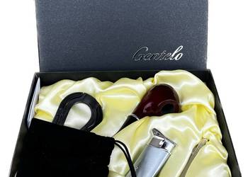 Fajka+ Stojak+ Ubijak+ Zapalniczka Srebrna Zestaw