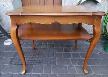 Stary stolik kawowy ludwikowski z półką vintage