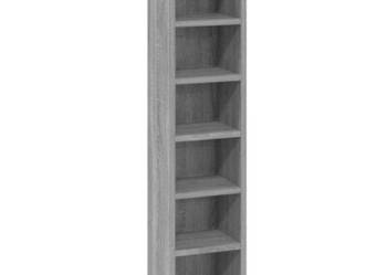 vidaXL Szafka na płyty CD, szary dąb sonoma, 21x20x88 cm(SKU:815073)