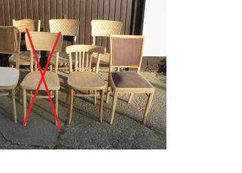 Stare krzesła gięte.