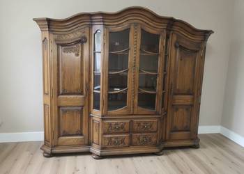 Piękny kredens dębowy lity ciemny dąb biblioteka massiv przecena !!