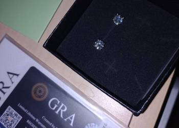 Eleganckie kolczyki z moissanitem – certyfikat GRA