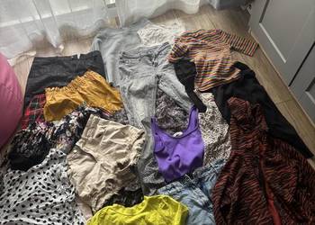 Paka ubrań 6 kg ubrań damskich 20+ sztuk rozmiar S/M bawełna