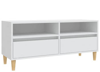 Szafka pod TV biała 100x345x445 cm materiał drewnopochodny WM-831893