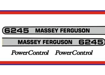 Naklejki Massey Ferguson 6245 Power Control Ciągnik Traktor nalepki Komplet