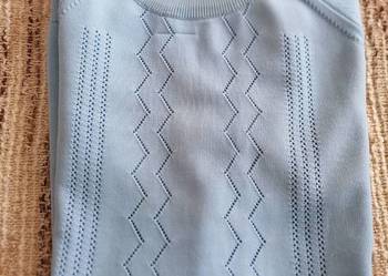 Bluzka z krótkim rękawem niebieska.Bistor.