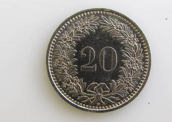 Moneta 20 rappenów 1994 r ( Szwajcaria )