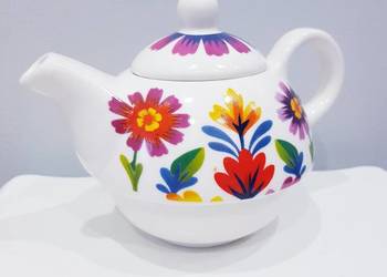 Ceramiczny imbryczek, dzbanuszek do herbaty "Halinka" Folkstar