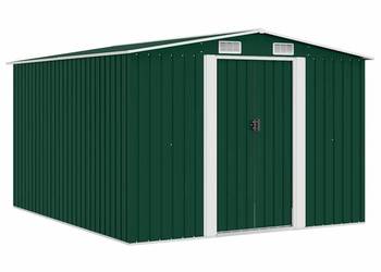 vidaXL Szopa ogrodowa, 257 x 298 x 178 cm, metal, zielona(SKU:143340)