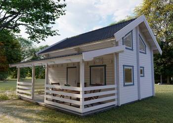 Domek drewniany Combi  z sauną 70 m2, bez pozwolenia