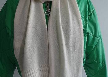 Szalik Kaszmirowy 100% Kaszmir Kremowy Marks & Spencer