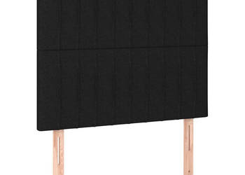 Zagłówki do łóżka 2 szt. czarny 100x5x78/88 cm tkanina WM-3116562