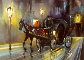 Obraz olejny "Dorożka I"