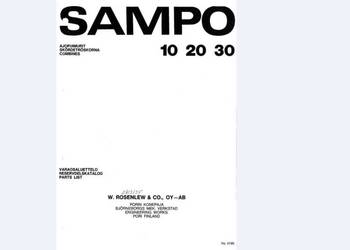 SAMPO 10, 20, 30, SR410, 460, 25, 45 katalog części kombajn
