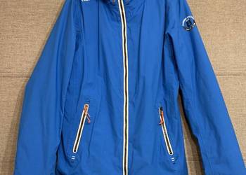 Chłopięca niebieska kurtka przeciwdeszczowa Tribord rozmiar 153/162