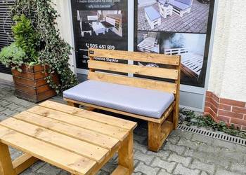 Drewniany zestaw ogrodowy