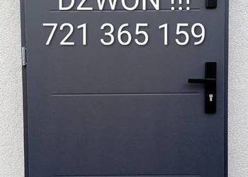 Drzwi zewnętrzne 90 Antracyt z tłoczeniem oraz gładkie