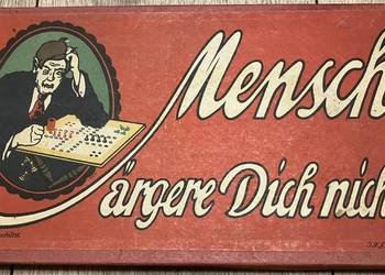 Stara gra planszowa CHIŃCZYK Mensch argere dich nicht lata 20-te XX