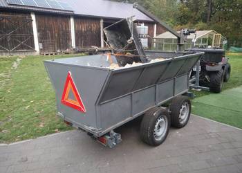 Przyczepka leśna do quada , ciągnika 2w1, wywrotka, tandem , żuraw obrotowy