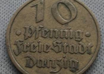 WOLNE MIASTO GDAŃSK--10 FENIGÓW-1932 r-B-AI-(DORSZ)