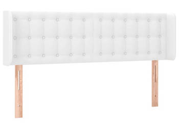 Zagłówek do łóżka z LED biały 147x16x78/88 cm sztuczna skóra WM-3123327