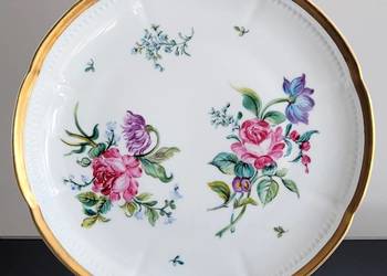 Ekskluzywna XIX w. patera w stylu eklektycznym ręczna malatura kwiatowa i b Ekskluzywna XIX w. patera w stylu eklektycznym ręczna malatura kwiatowa i b