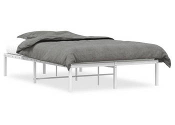 Łóżko Metalowe Białe Rama Łóżka Ze Stelażem Biała 120x190 cm WM-373670