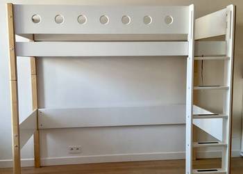 Łóżko piętrowe białe FLEXA