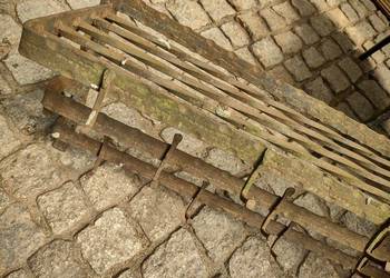 Stary kuty wieszak hufnale stajnia konie