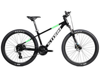 Rower MTB STORM Trail 1.0, rama 15", czarno/zielony (Obornicka 337, Poznań)
