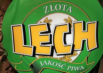 Kaseton Lech reklama świecąca zabytek piwo