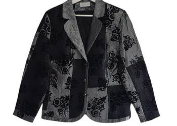 Damska elegancka czarna marynarka z długim rękawem Hermann Lange 42/XL