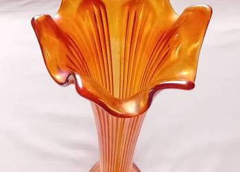 Secesyjny wazon typu flet, Northwood Glass Co - USA, 1910 r. Carnival Glass