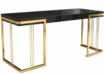 Czarne złote biurko ze stali nierdzewnej Luxury Premium 120x70x75