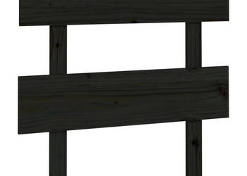 Wezgłowie łóżka czarne 1035x3x81 cm lite drewno sosnowe WM-819059