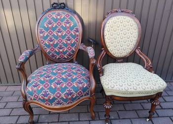 Stare Fotele-Fotel Ludwik Filip Pałacowe Antyk W Bardzo Dobrym Stanie .