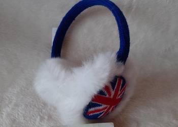 RIVER ISLAND/Futrzane nauszniki Zimowe z Londynu/NOWE