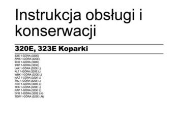 CATERPILLAR 320E, 323E koparka gąsienicowa DTR instrukcja obsługi