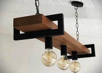 Lampa loft deska belka dębowa retro wisząca ozdobna NA WYMIAR