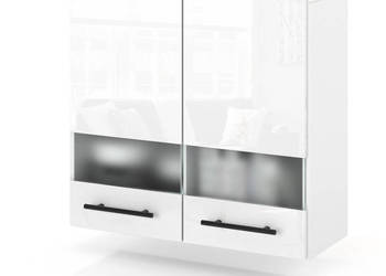 Szafka Kuchenna Wisząca Witryna Modułowa 80cm Spremium Biały Połysk