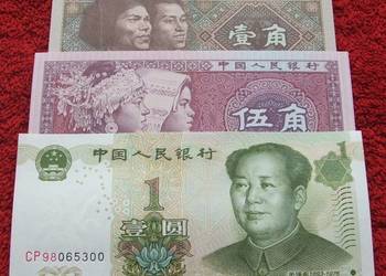 CHINY Kolekcjonerskie Banknoty Zestaw - 3 sztuki UNC