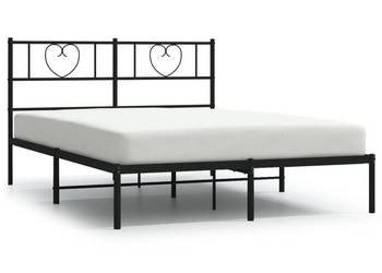 Łóżko Metalowe Czarne Rama Łóżka Ze Stelażem 120x190 cm WM-355460