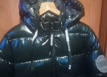 Kurtka damska zimowa pikowana r.M/L butelkowa zieleń