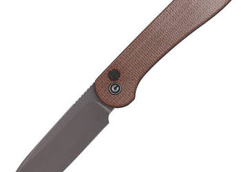 Nóż składany CIVIVI Button Lock Elementum Brown Micarta, Gray Stonewashed…