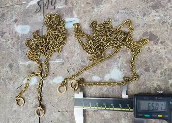 814 Łańcuchy łańcuszki 2szt starego zegara mosiądz