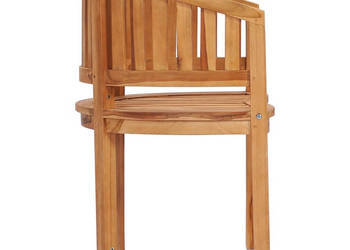 Krzesła w kształcie banana 2 szt. lite drewno tekowe WM-48019